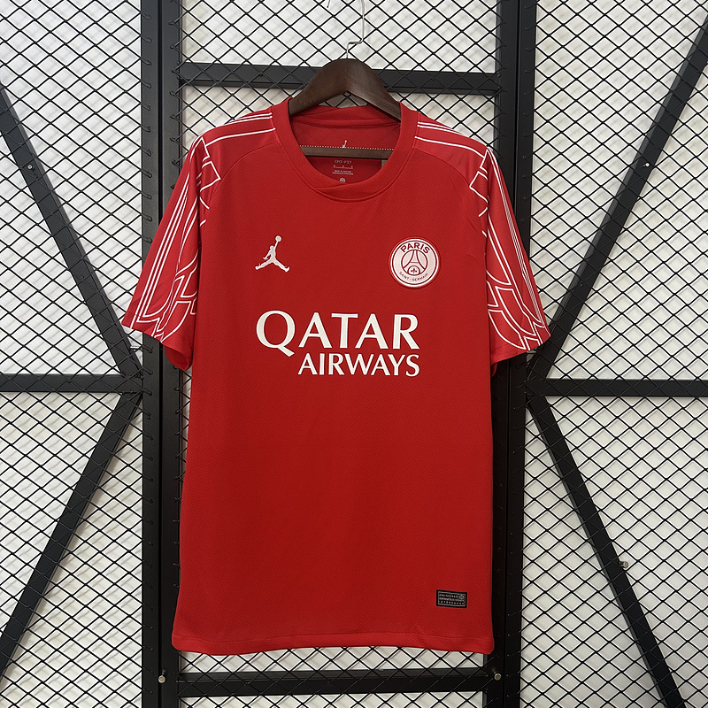 PSG Soccer Jersey Red Custom Shirt 2025/26 - sinoshirt