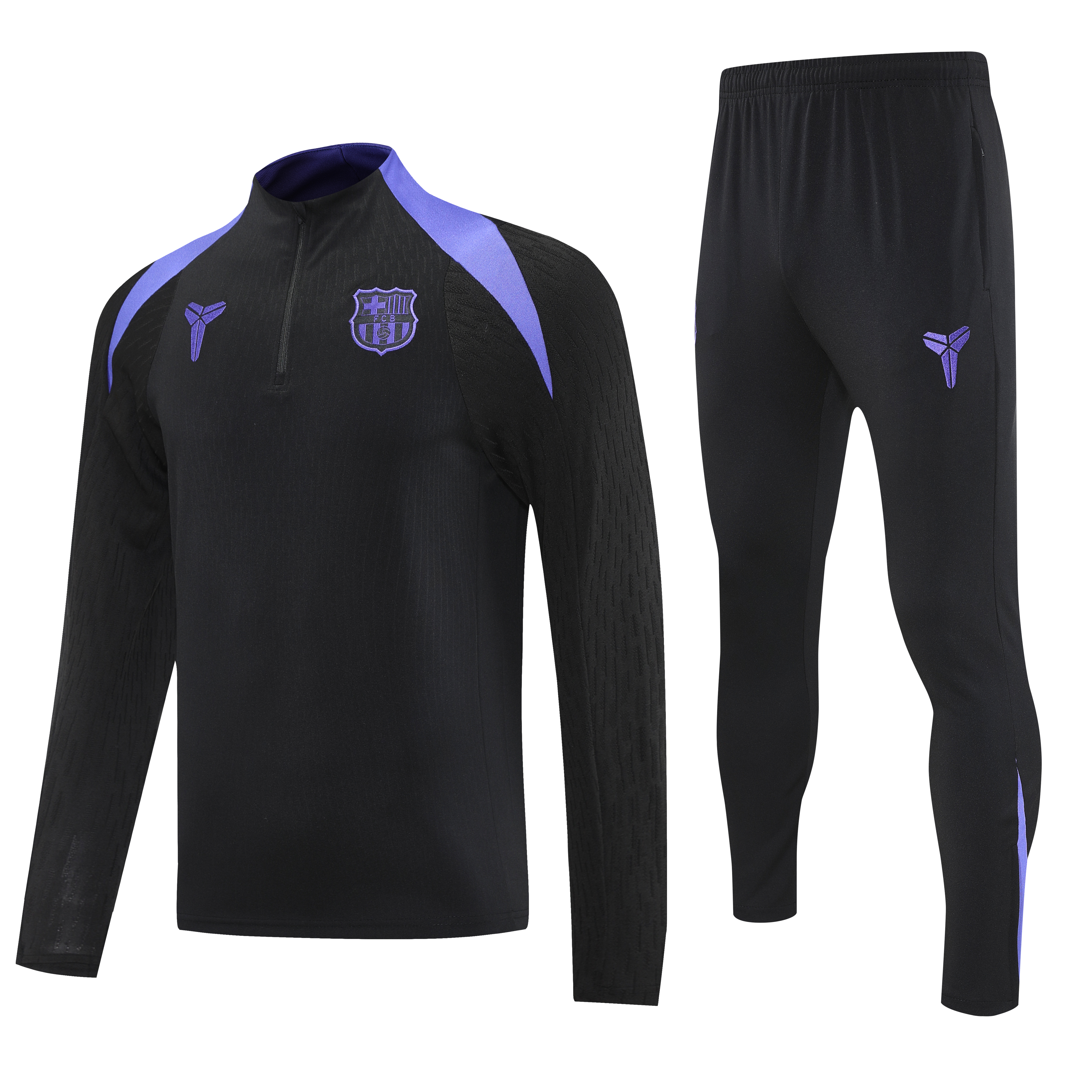 Barcelona x Kobe Bryant Authentic Training Kit (Sweatshirt+Pants) Black&Purple 2025/26 - Player Version - sinoshirt