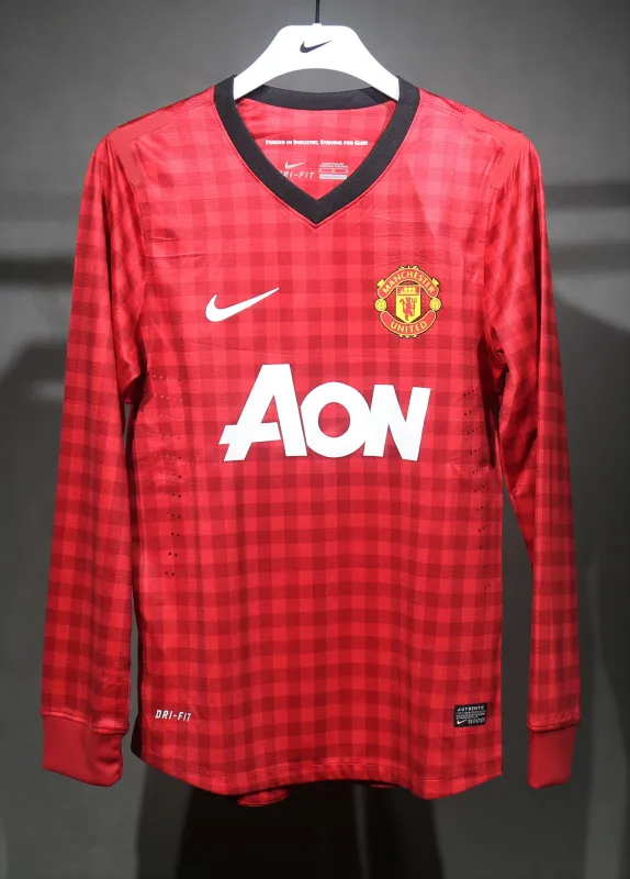 Manchester United Authentic Retro Home Long Sleeve Football Jersey Shirt 2012/13 - sinoshirt