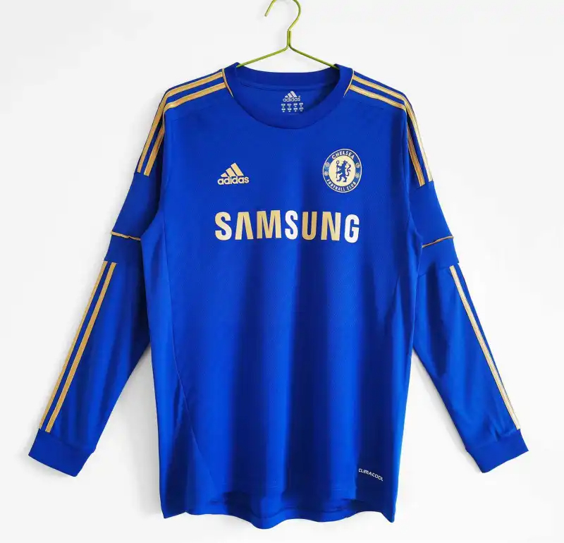Chelsea Retro Football Jersey Home Long Sleeve Shirt 2012/13 - sinoshirt