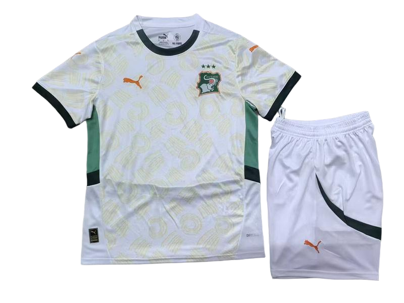 Ivory Coast Soccer Jersey Away Kids Kit Jersey+Shorts World Cup 2024-25 - sinoshirt