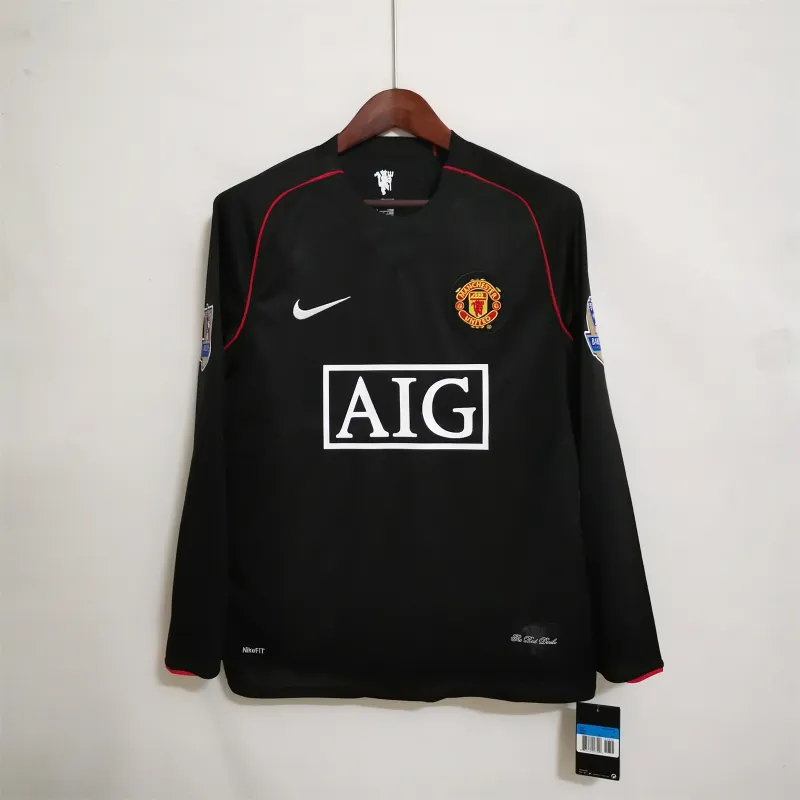 Manchester United Retro Away Long Sleeve Football Jersey Shirt 2007/08 - sinoshirt