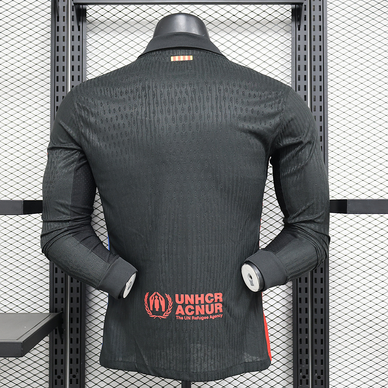 Authentic Barcelona Away Soccer Jersey Long Sleeve2024/25 - Spotify Logo Without Text - sinoshirt