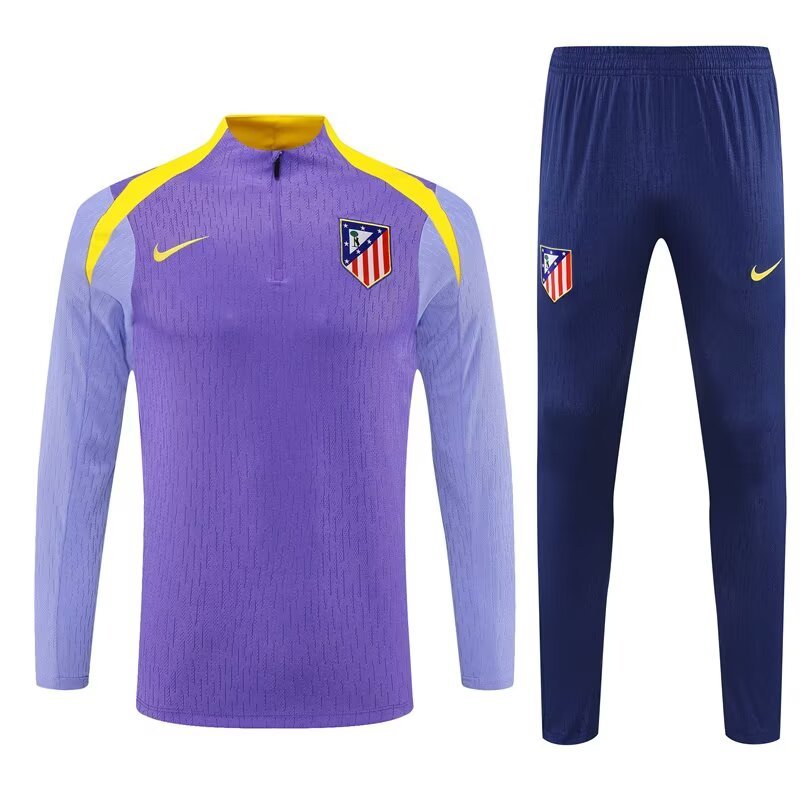 Atletico Madrid Authentic Training Kit (Sweatshirt+Pants) Purple 2025/26 - Player Version - sinoshirt