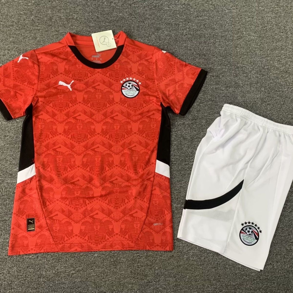 Egypt Soccer Jersey Home Kids Kit Jersey+Shorts 2024-25 - sinoshirt