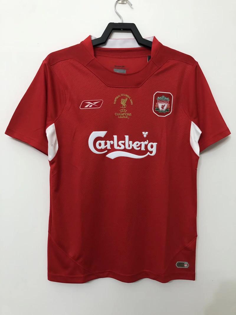 Liverpool Retro Football Jersey Home UCL Final Custom Shirt 2004/05 - sinoshirt