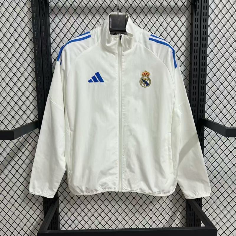 Real Madrid Windbreaker Jacket White 2025-26 - sinoshirt