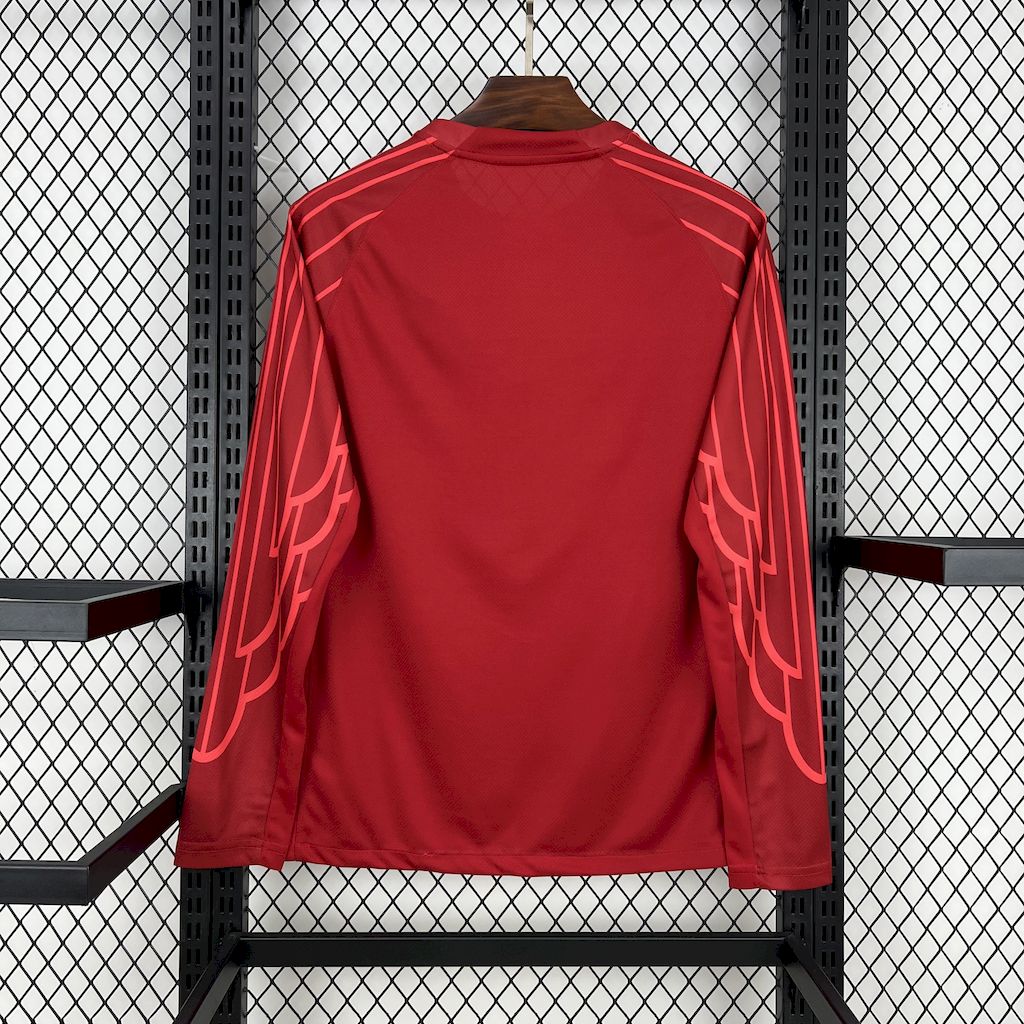 PSG Soccer Jersey Red Custom Long Sleeve Shirt 2025/26 - sinoshirt