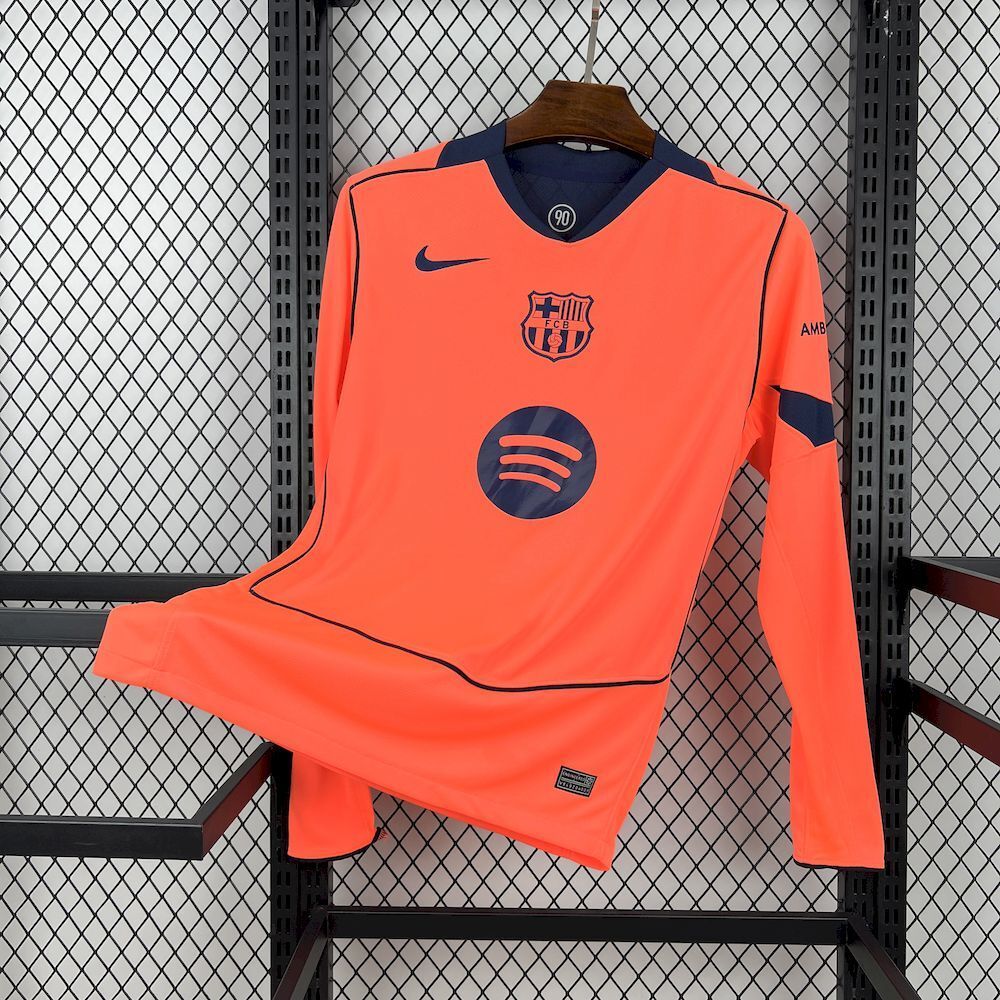 Barcelona Third Away Long Sleeve Soccer Jersey Custom Shirt 2025/26 - sinoshirt