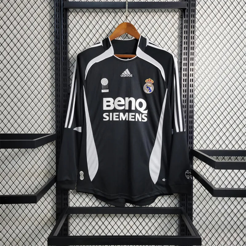 Real Madrid Retro Jersey Away Long Sleeve Custom Soccer Shirt 2006/07 - sinoshirt