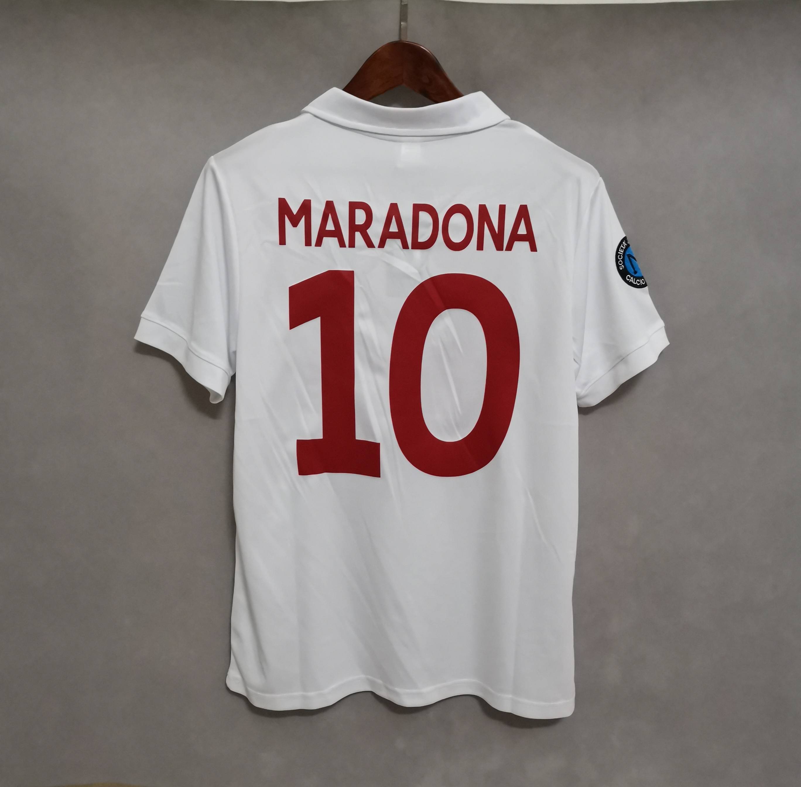 Maradona #10 Napoli Retro Soccer Jersey Away Shirt 1987-88 - sinoshirt