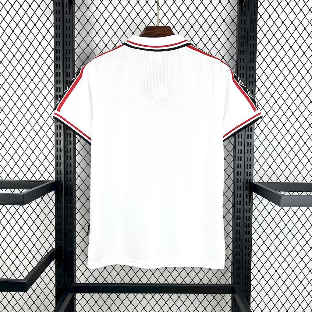 Manchester United Retro White Football Jersey Shirt 1998/99 - sinoshirt