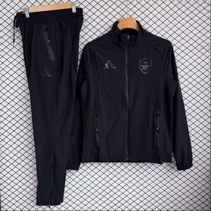 Arsenal Windbreaker With Pants Black 2025/26 - sinoshirt