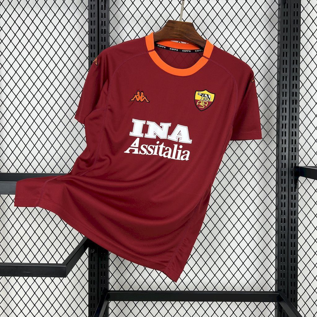 Roma Retro Soccer Jersey Home Custom Shirt 2000/01 - sinoshirt