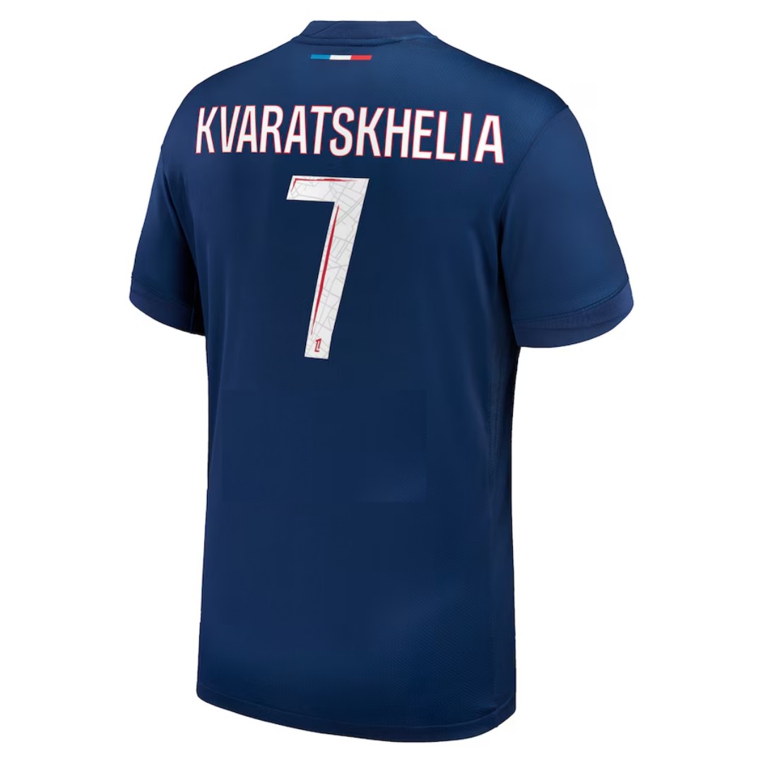 KVARATSKHELIA #7 PSG Soccer Jersey Home Custom Shirt 2024/25 - sinoshirt