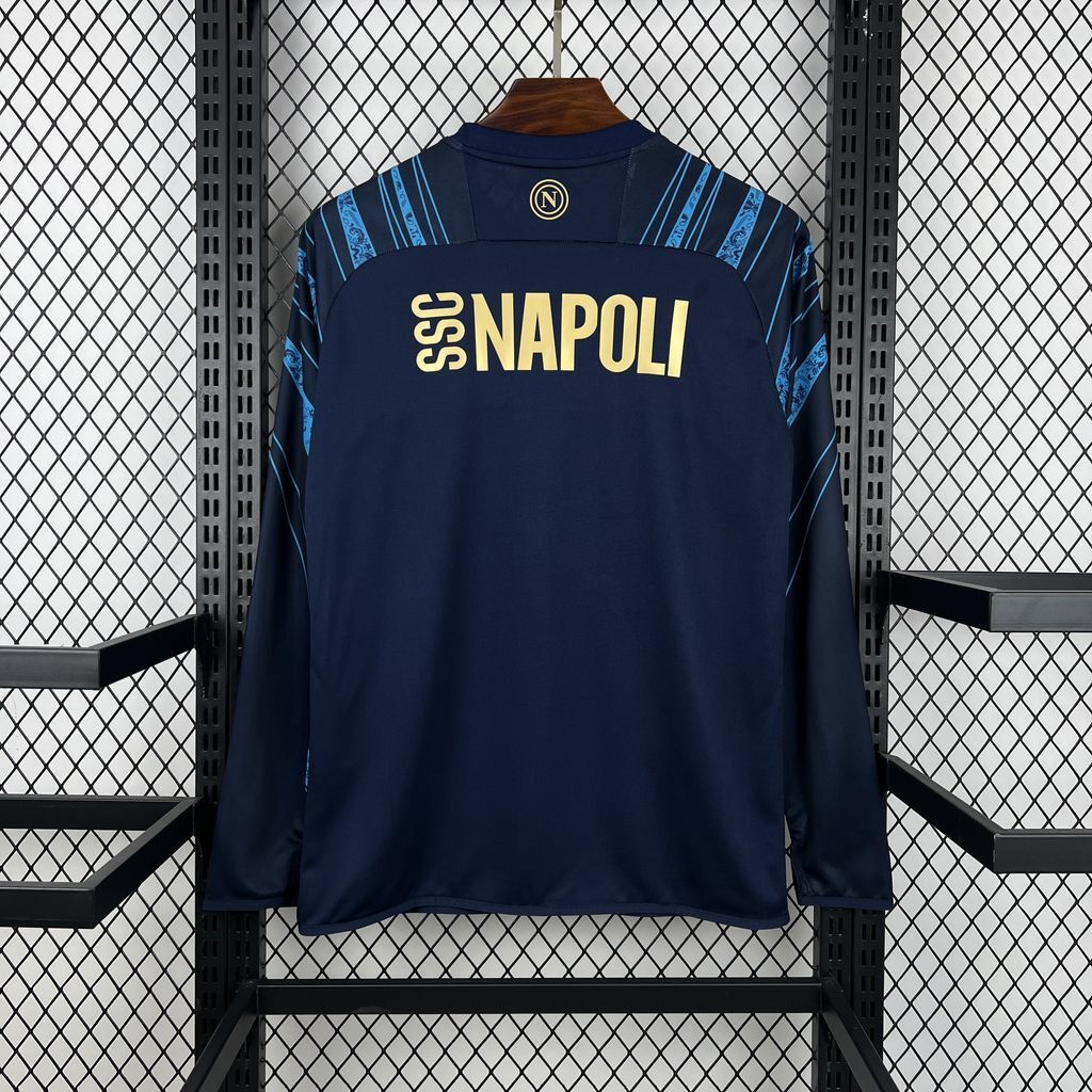 Napoli Football Jersey Pre-Match Long Sleeve Custom Shirt 2025-26 - sinoshirt