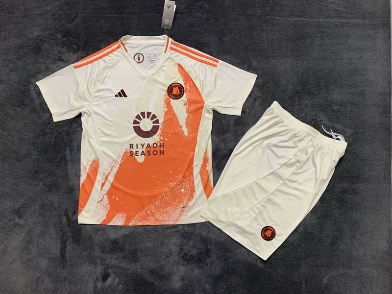 Roma Soccer Jersey Away Kids Kit Jersey+Shorts 2024/25 - sinoshirt