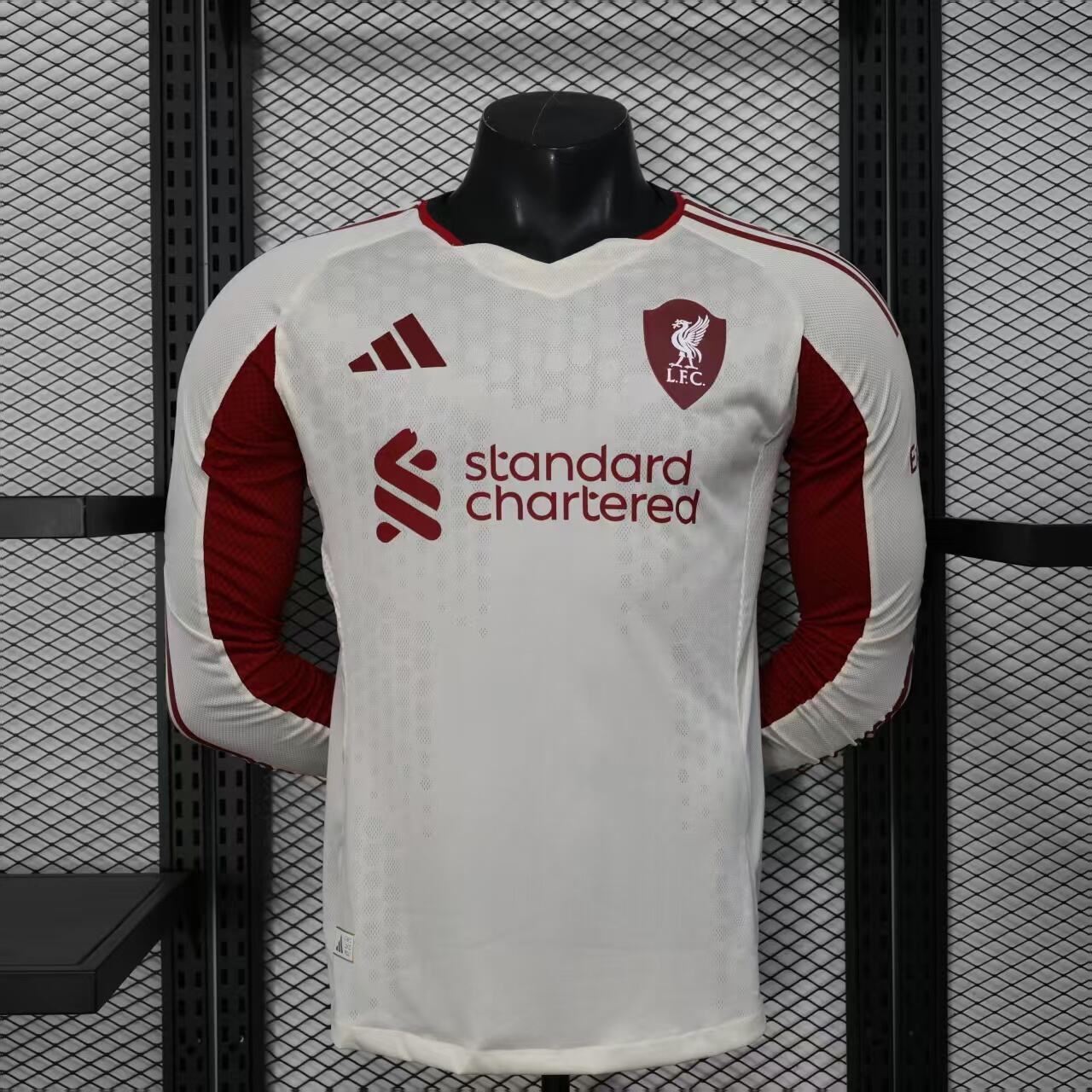 Liverpool Authentic Football Jersey Away Long Sleeve Shirt 2025/26 - sinoshirt