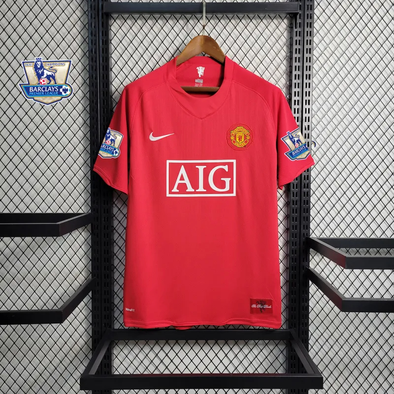 Ronaldo #7 Manchester United Retro Home Football Jersey Shirt 2007/08 - sinoshirt