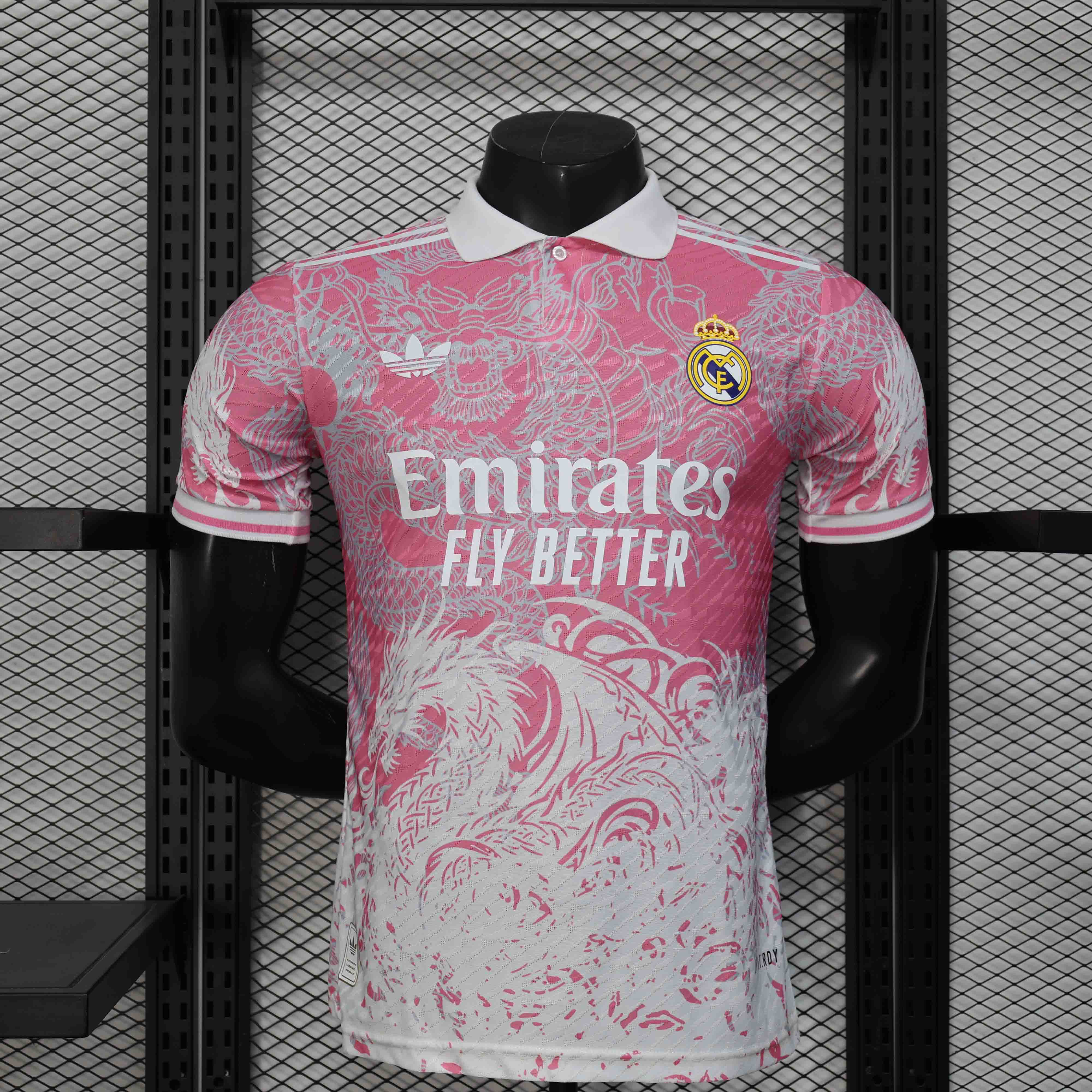 Real Madrid Authentic Soccer Jersey Dragon Pink Special Edition Shirt 2025/26 - sinoshirt