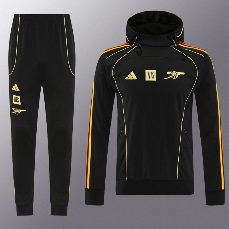 Arsenal UPB Hoodie Training Kit (Sweatshirt+Pants) Black 2025/26 - sinoshirt