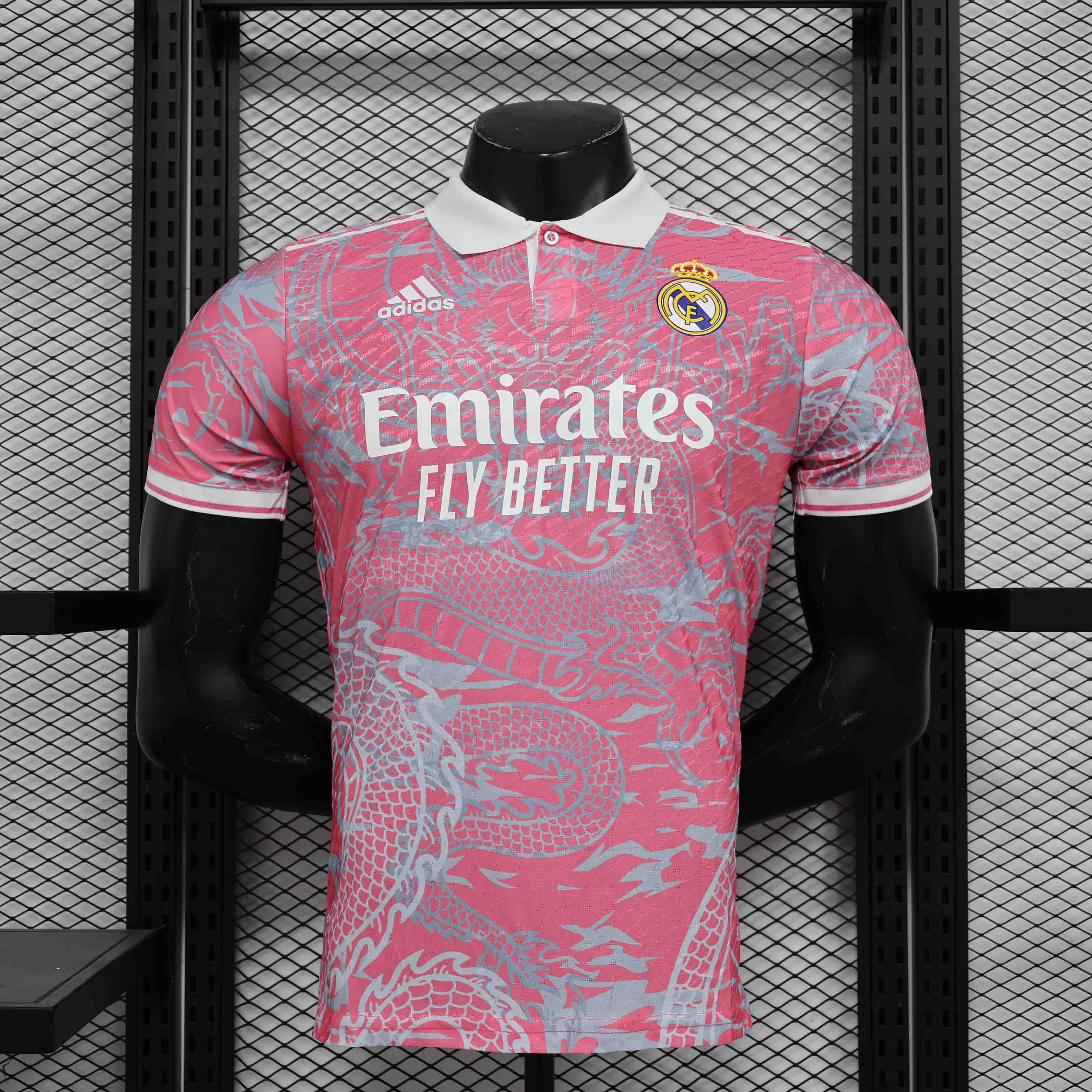 Real Madrid Authentic Soccer Jersey Dragon Pink Special Edition Shirt 2024/25 - sinoshirt