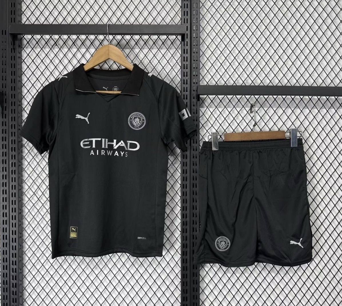 Manchester City Away Kids Kit Jersey+Shorts 2025/26 - sinoshirt