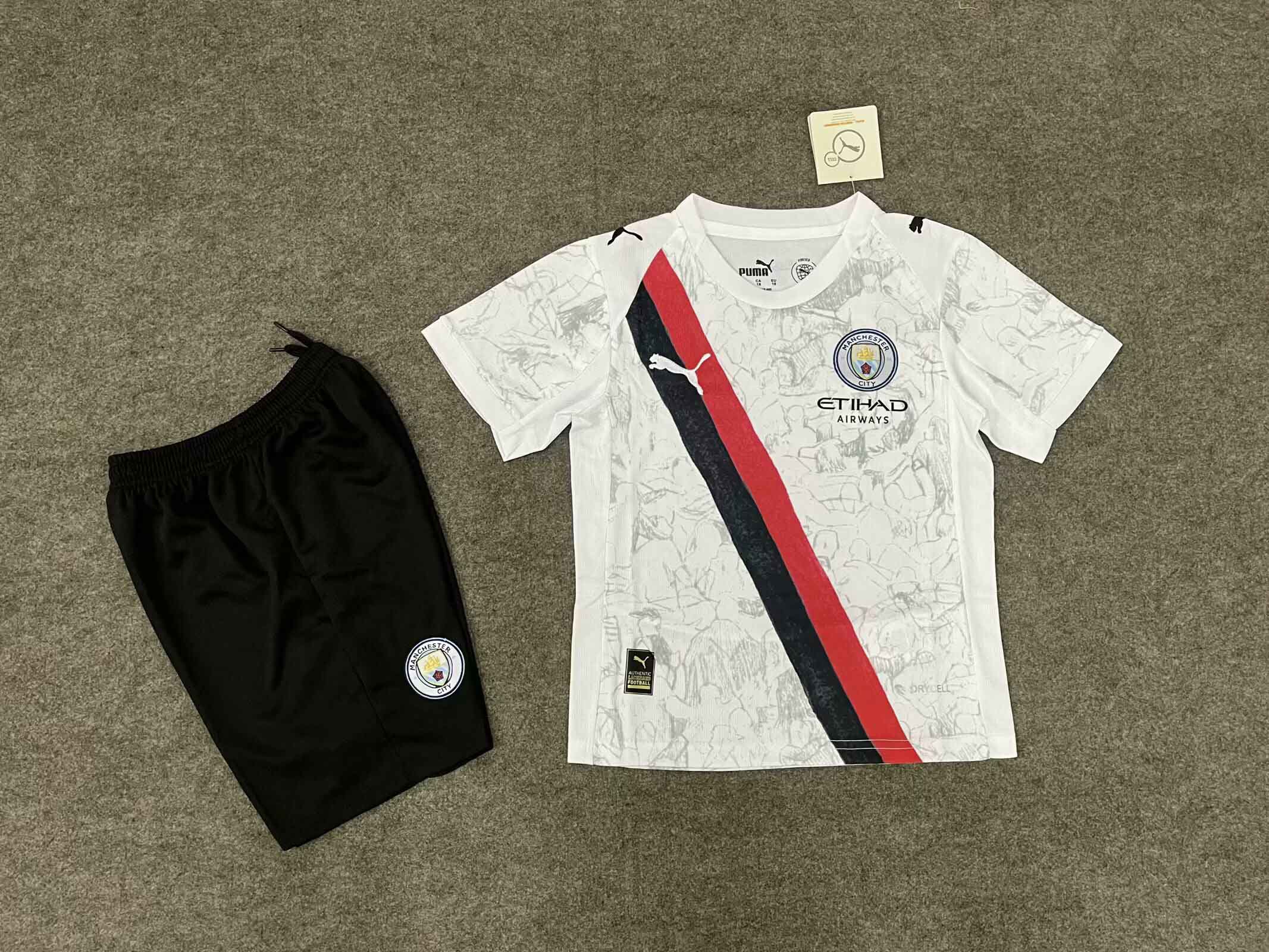 Manchester City x KidSuper Kids Kit Jersey+Shorts 2025/26 - sinoshirt