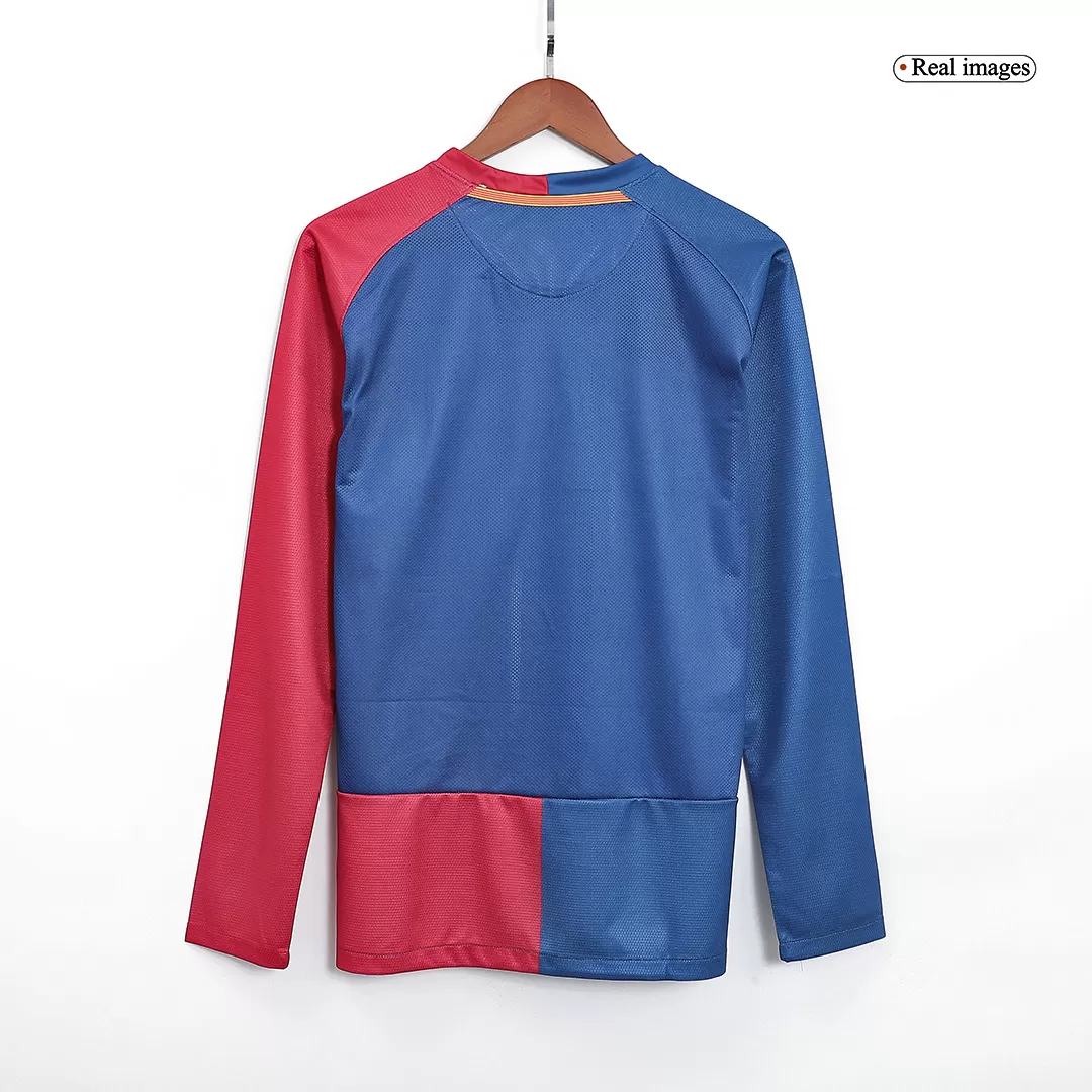 Barcelona Retro Jersey Home Soccer Shirt Long Sleeve 2008/09 - UCL - sinoshirt