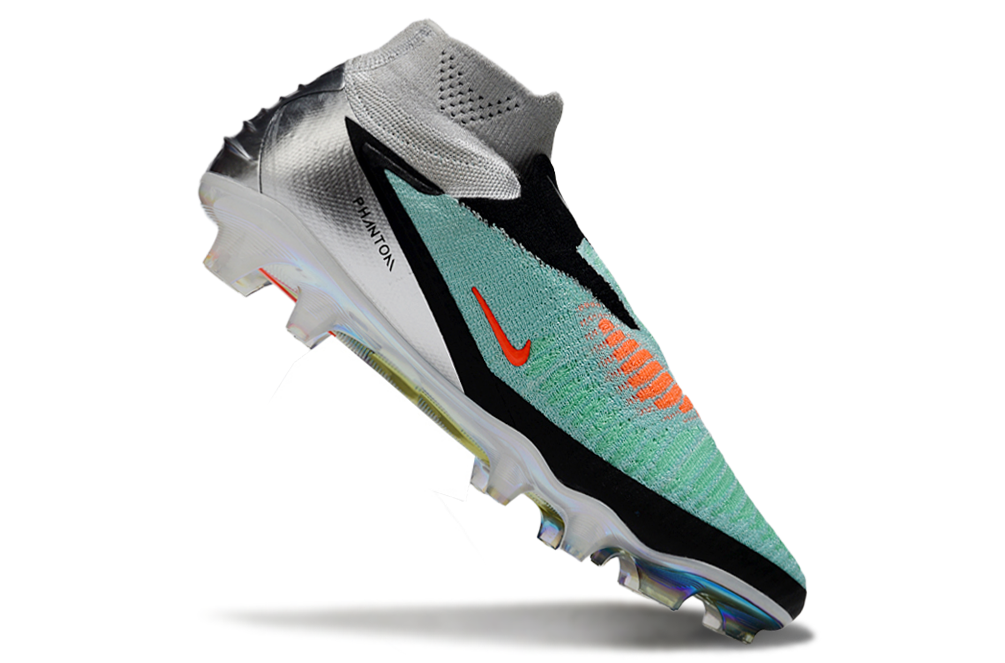 N Phantom 6 Elite High Cut FG - Turquoise/Chrome/Black LIMITED EDITION - sinoshirt