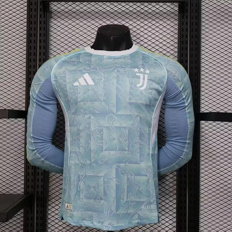 Juventus Authentic Soccer Jersey Away Long Sleeve Shirt 2025/26 - sinoshirt