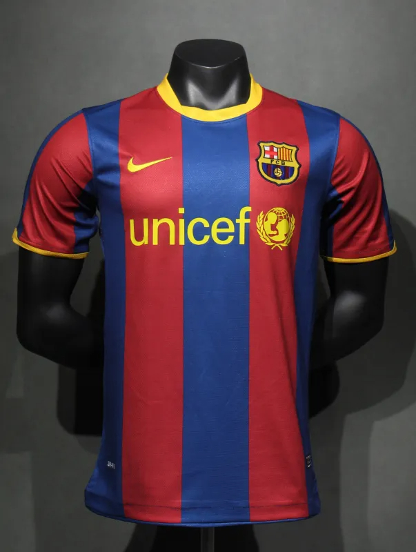 Authentic Barcelona Retro Jersey Home Soccer Shirt 2010-11 - sinoshirt