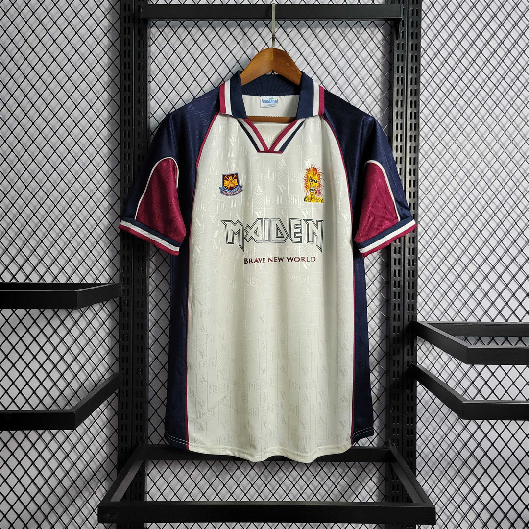 West Ham United Retro Football Jersey Iron Maiden Away Joint Board Shirt 1999/01 - sinoshirt
