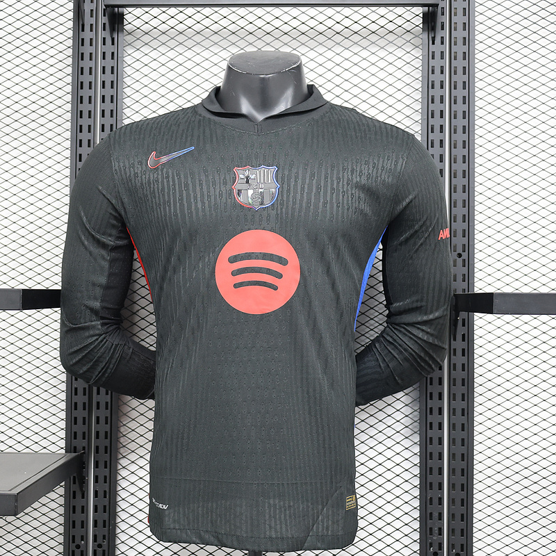 Authentic Barcelona Away Soccer Jersey Long Sleeve2024/25 - Spotify Logo Without Text - sinoshirt