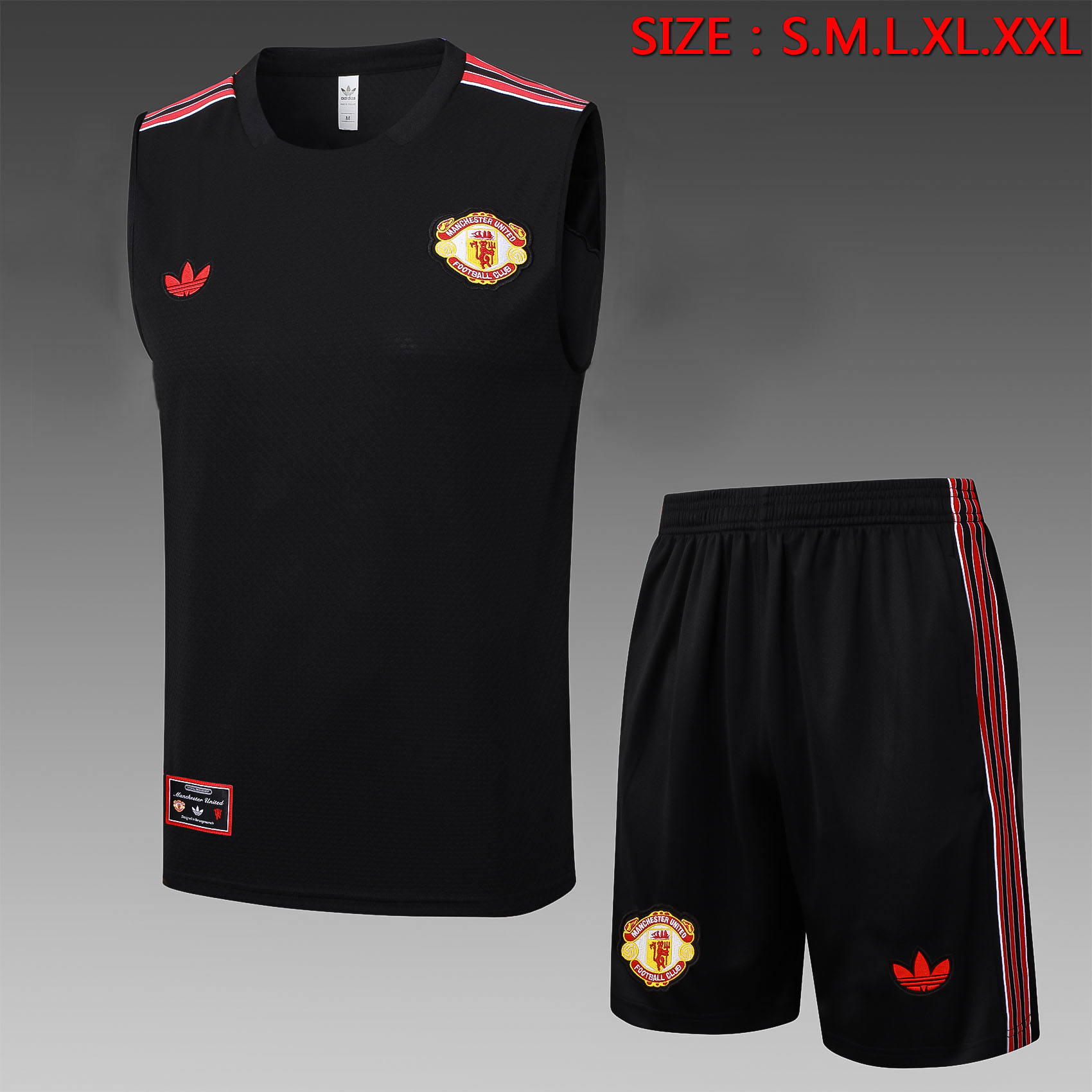 Manchester United Sleeveless Training Kit Black 2025/26 - sinoshirt