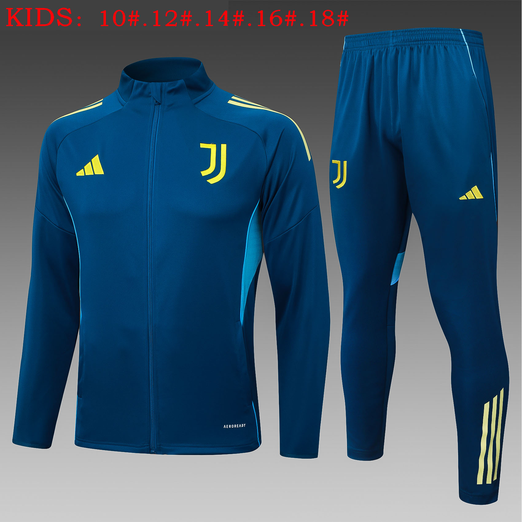 Kids Juventus Training Kit (Jacket+Pants) Indigo Blue 2025/26 - sinoshirt