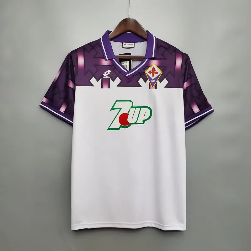 Fiorentina Retro Soccer Jersey Away Custom Shirt 1992/93 - sinoshirt