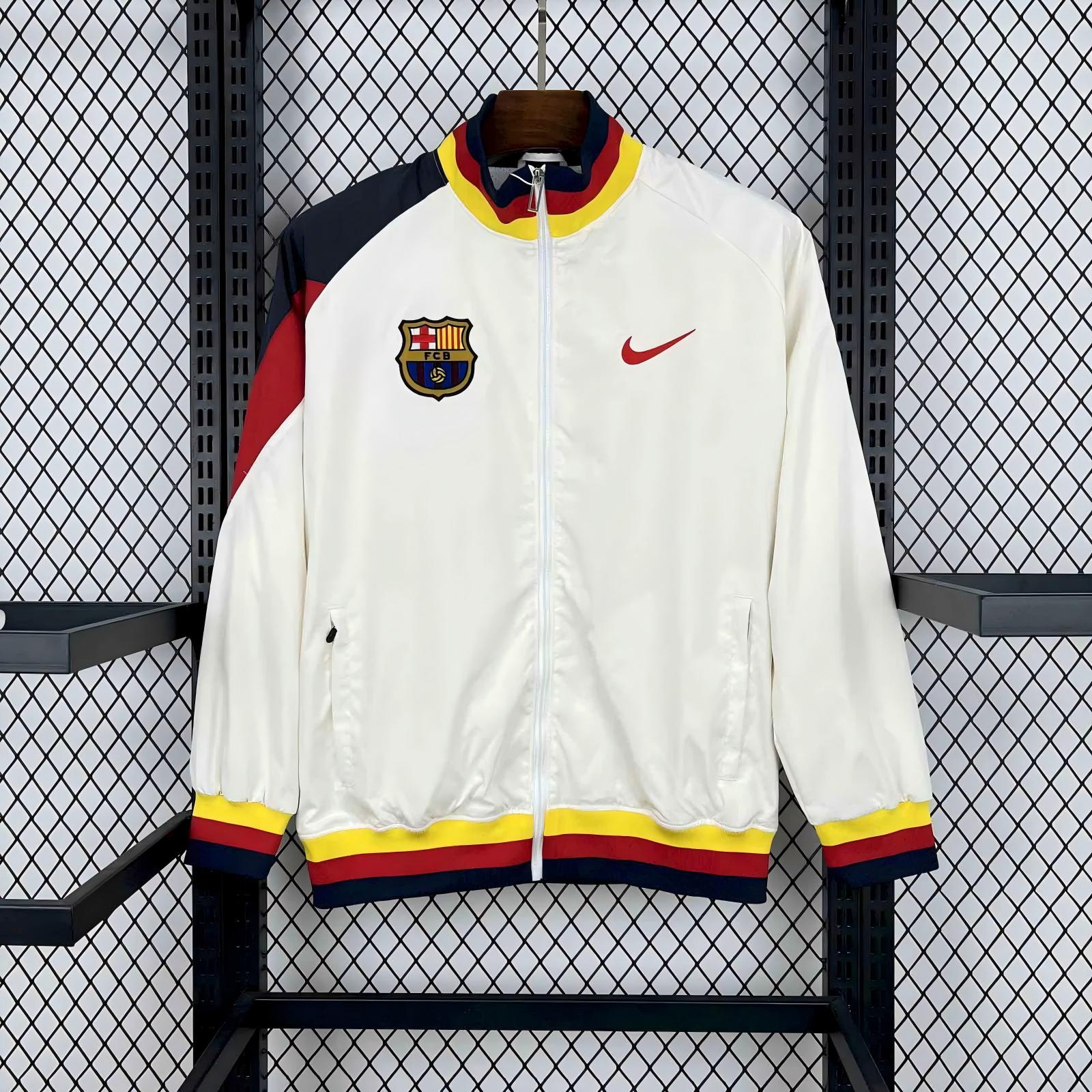 Barcelona Windbreaker Jacket White 2025/26 - sinoshirt
