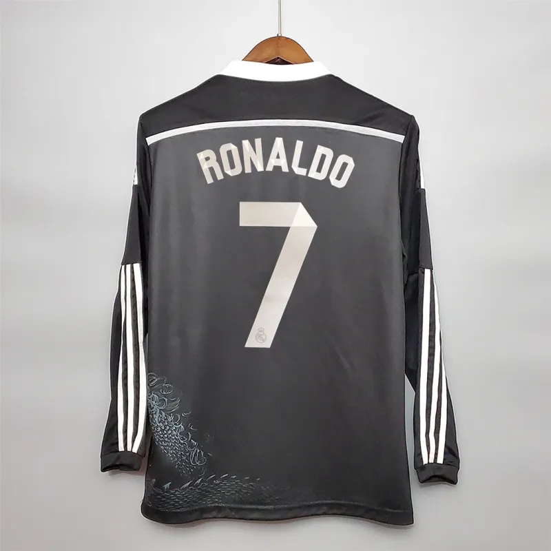 Ronaldo#7 Real Madrid Retro Jersey Third Away Long Sleeve Soccer Shirt 2014/15 - sinoshirt