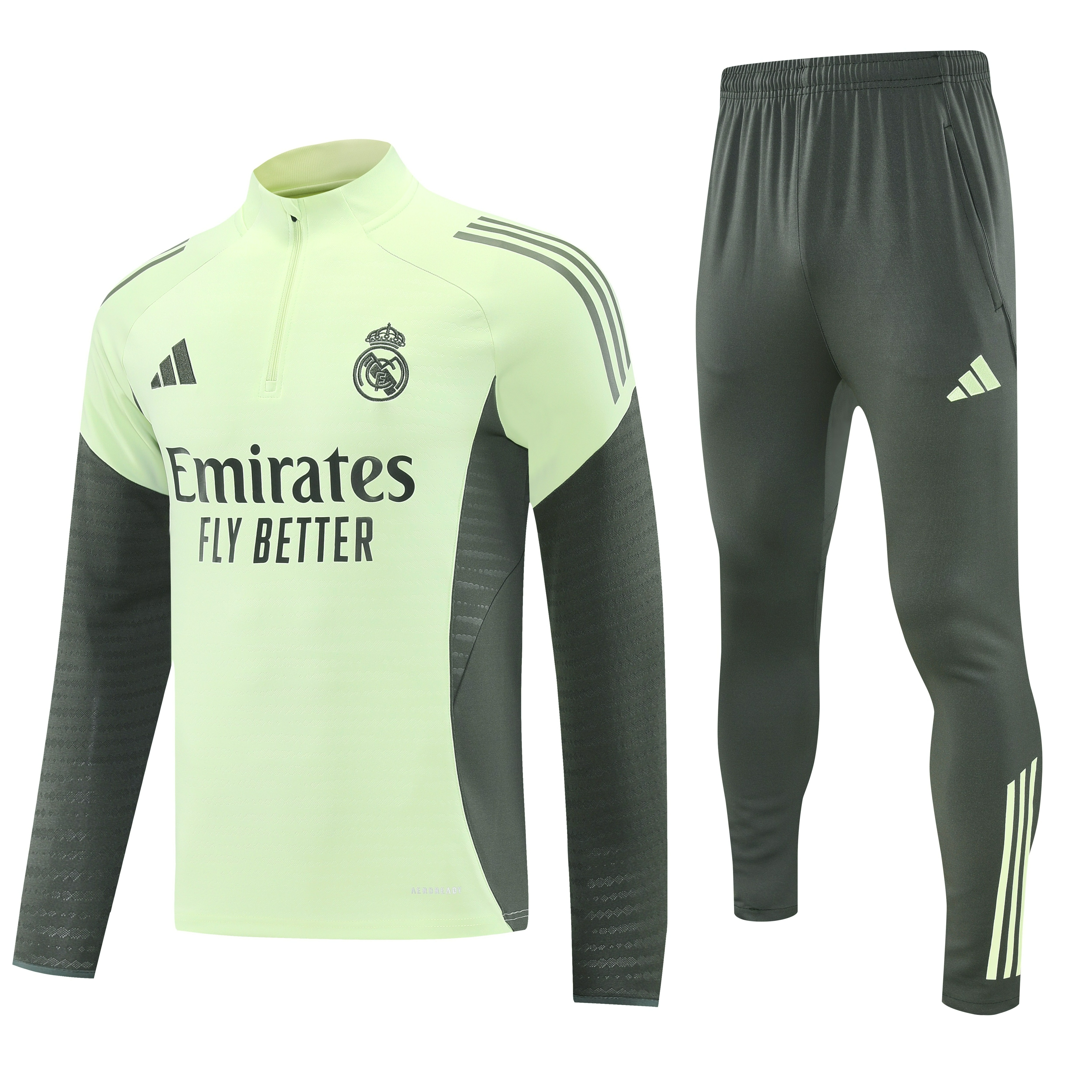 Real Madrid Authentic Training Kit (Sweatshirt+Pants) Light Green 2025/26 - Player Version - sinoshirt