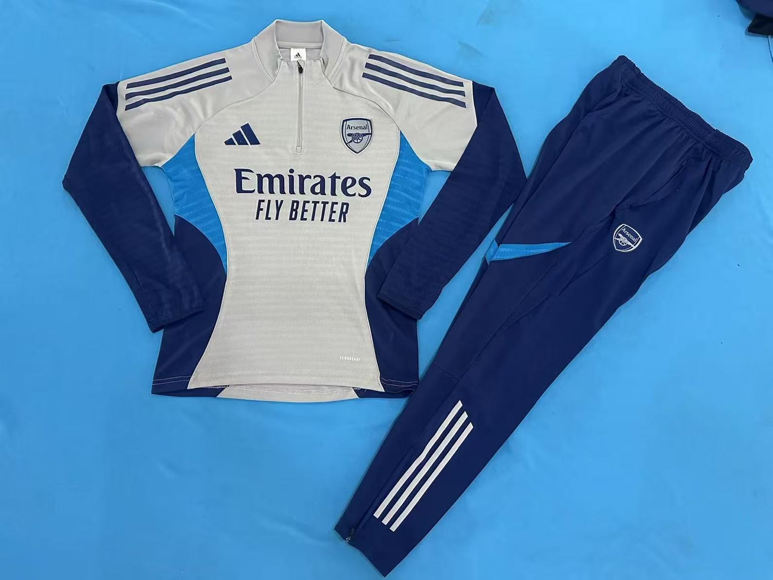 Arsenal Authentic Training Kit (Sweatshirt+Pants) Grey 2025/26 - Player Version  - sinoshirt
