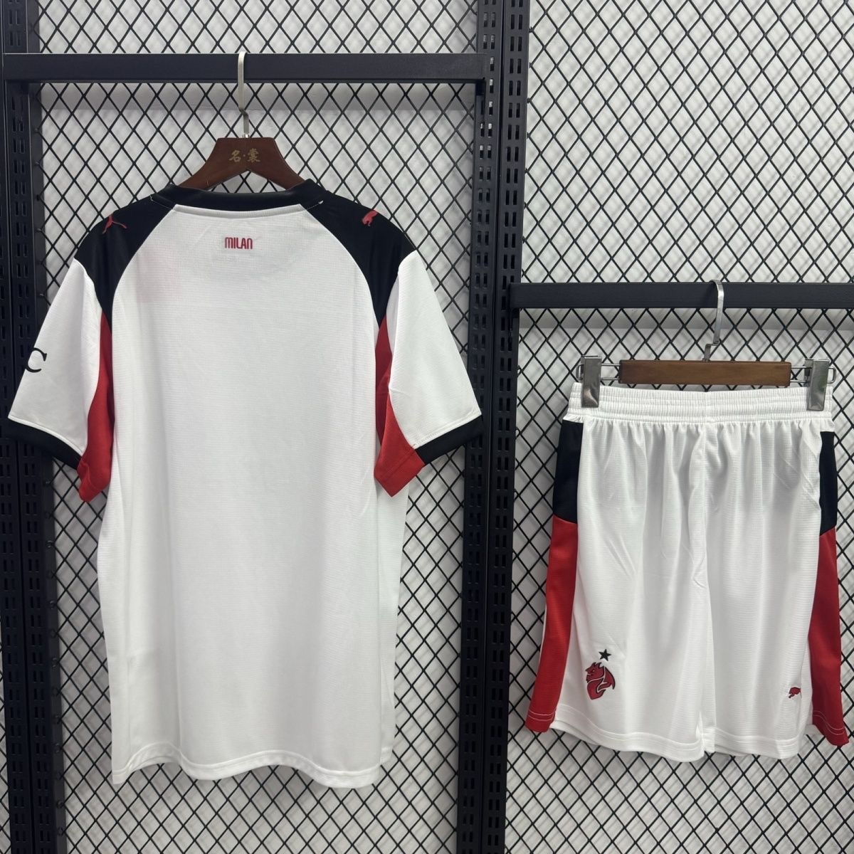 AC Milan Soccer Jersey Away Kids Kit Jersey+Shorts 2025/26 - sinoshirt