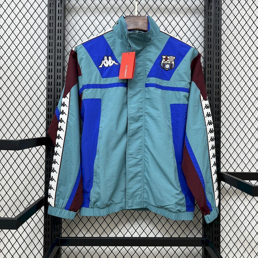 Barcelona Retro Windbreaker Jacket Green 2025/26 - sinoshirt