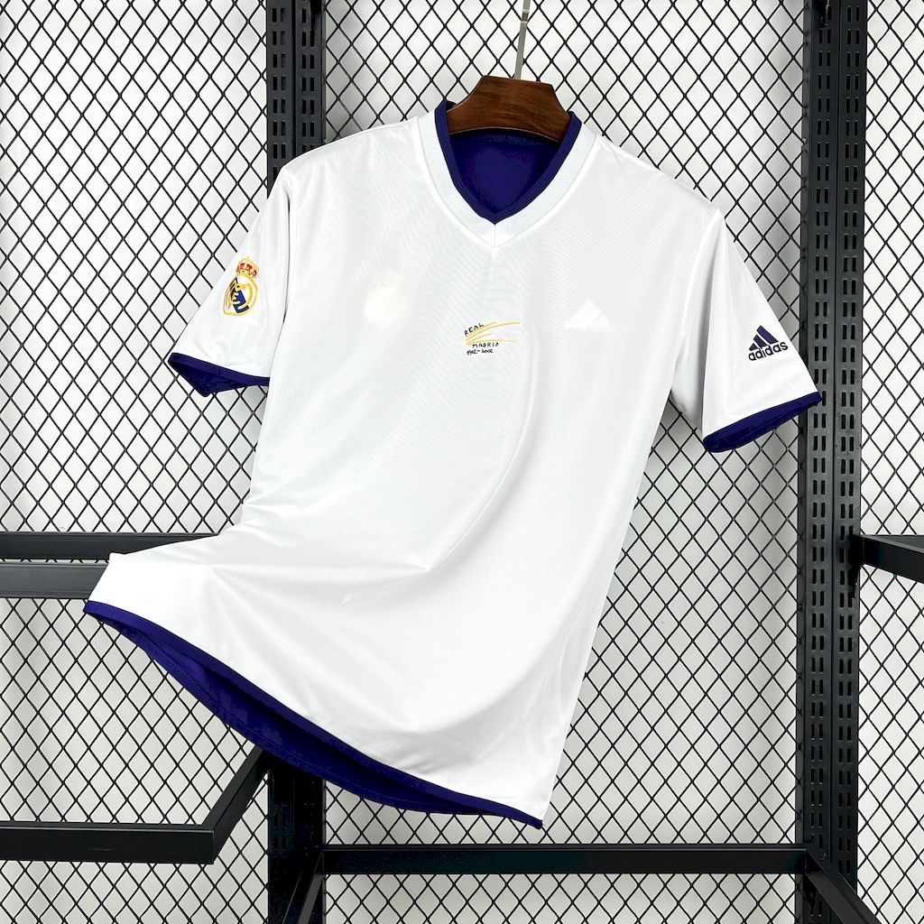 Real Madrid Retro Jersey 100th Anniversary Double Sides Retro Custom Soccer Shirt 2002-03 - sinoshirt