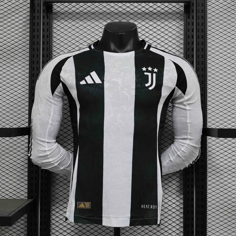 Juventus Authentic Soccer Jersey Home Long Sleeve Shirt 2024/25 - sinoshirt