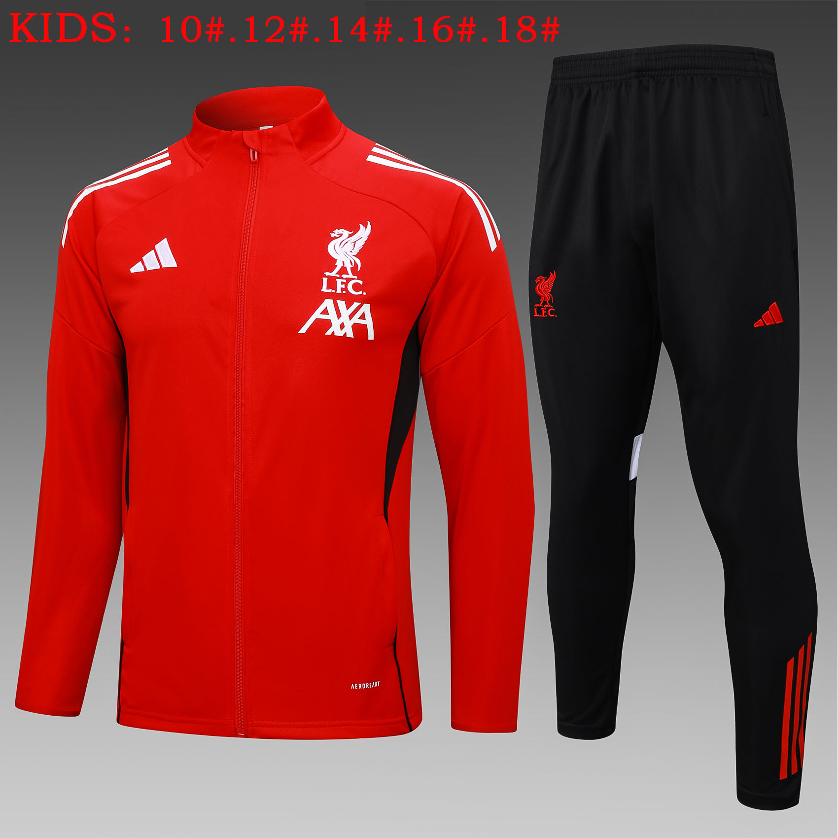 Kids Liverpool Training Kit (Jacket+Pants) Red 2025/26 - sinoshirt