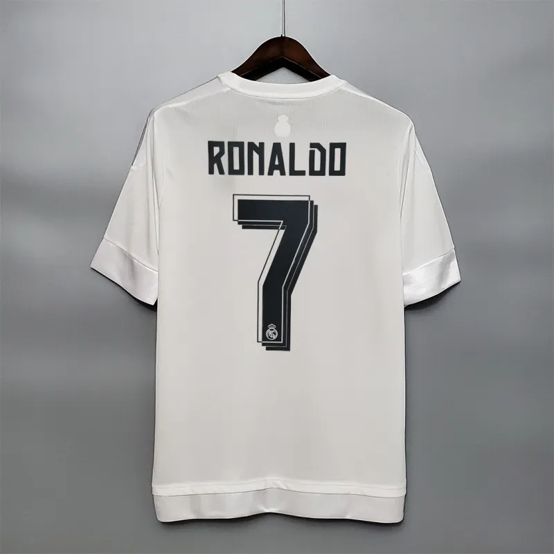 Ronaldo #7 Real Madrid Retro Jersey Home Soccer Shirt 2015/16 - sinoshirt