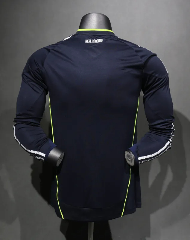 Real Madrid Authentic Retro Jersey Away Long Sleeve Soccer Shirt 2010/11 - sinoshirt