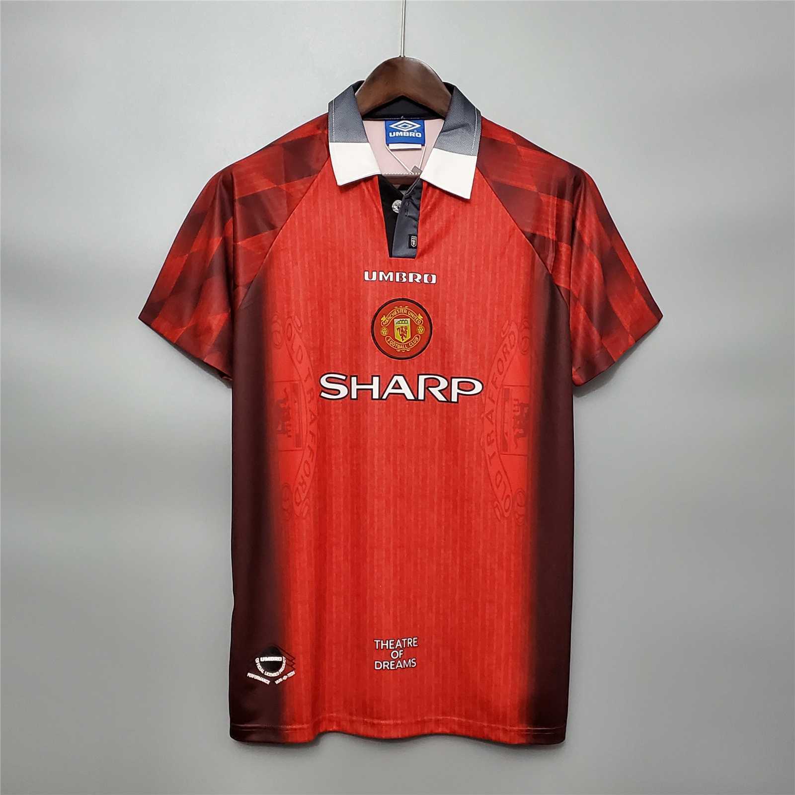 Manchester United Retro Football Jersey Home Custom Shirt 1996/98 - sinoshirt