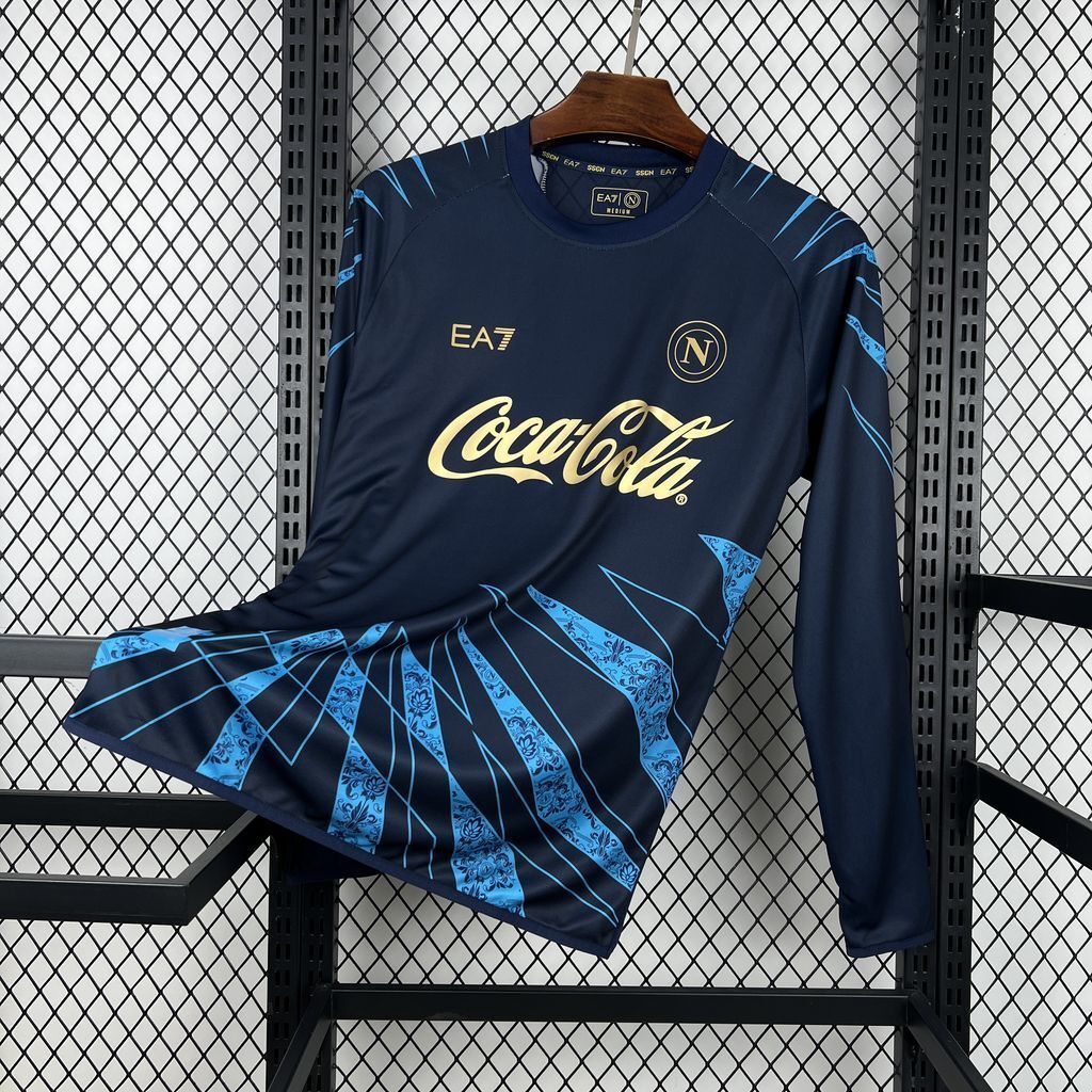 Napoli Football Jersey Pre-Match Long Sleeve Custom Shirt 2025-26 - sinoshirt